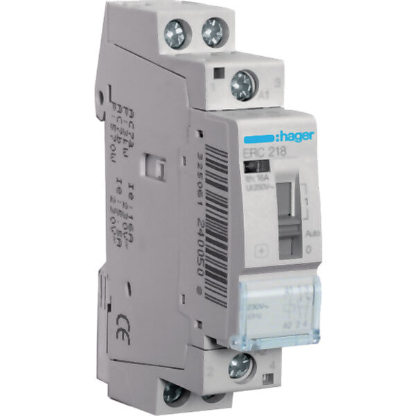 Hager Installationsrelais 1S+1Ö 16A 230V Reiheneinbau – Art. ERC218
